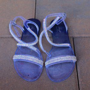 Clear Jelly Rhinestone Sandals